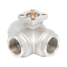 Rp 3/8" Messing-Kugelhahn 3-Wege mit L-Bohrung ISO-Top F03 PN40 - TamesonPRO 1142-038-L