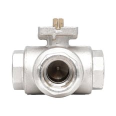 Rp 1-1/4" Messing-Kugelhahn 3-Wege mit L-Bohrung ISO-Top F04/F05 PN40 - TamesonPRO 1142-114-L