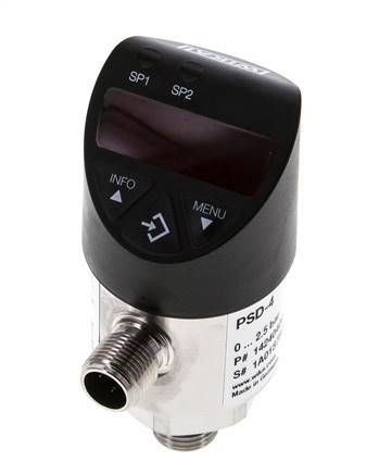 0 bis 10bar Edelstahl Wika Elektronischer Druckschalter G1/4'' 1VDC IO-Link 4-pin M12 Stecker