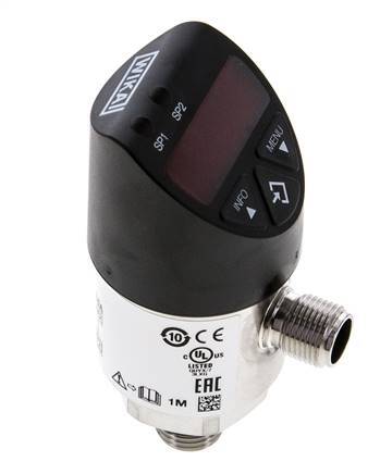 0 bis 10bar Edelstahl Wika Elektronischer Druckschalter G1/4'' 1VDC IO-Link 4-pin M12 Stecker
