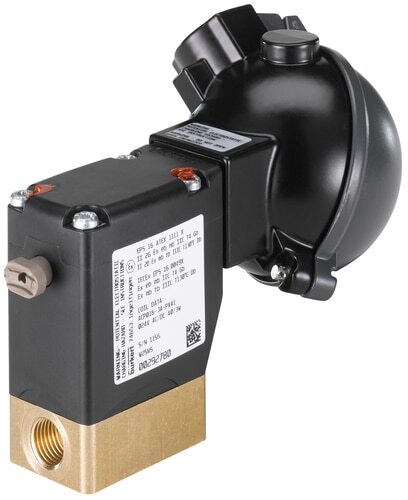 Magnetventil 3/2-Wege G1/4'' Umlenkung Edelstahl FFKM/FKM 0-5bar/73psi 230VAC 0330 144126