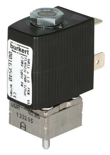 Solenoid Valve 20x20 mm SFB flange NC Stainless steel FKM 0-6bar/87psi 24VDC Vacuum Oxygen Fat/Oil Free 6011 317622