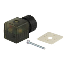 Connector 200-240V AC/DC (DIN - A) with Rectifier LED and Varistor - Burkert 2508 008366