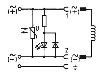 Connector 12-24V AC/DC (DIN - A) with LED and Varistor - Burkert 2508 008367