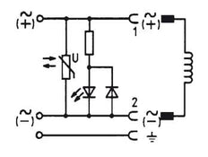 Stecker 100-120V AC/DC (DIN - A) mit 1m Kabel LED und Varistor - Burkert 2508 783580