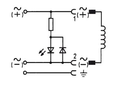 Connector 12-24V AC/DC (DIN - A) with LED - Burkert 2508 008360