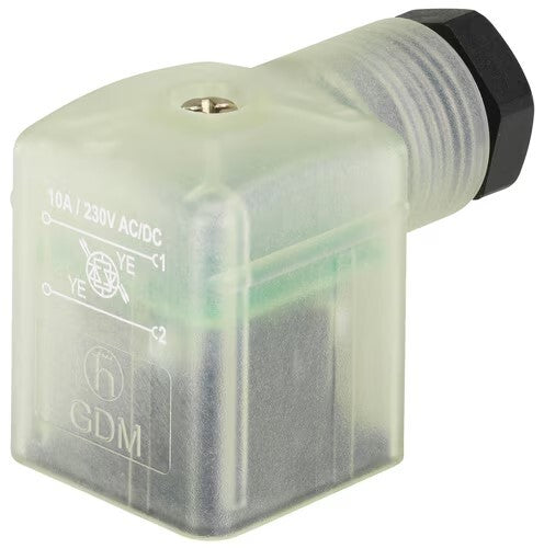 Connector 12-24V AC/DC (DIN - A) with 1m cable and LED - Burkert 2518 314813