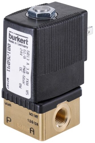 Magnetventil G1/8'' NC Messing FFKM/FKM 0-6bar/87psi 24VDC 6013 162113