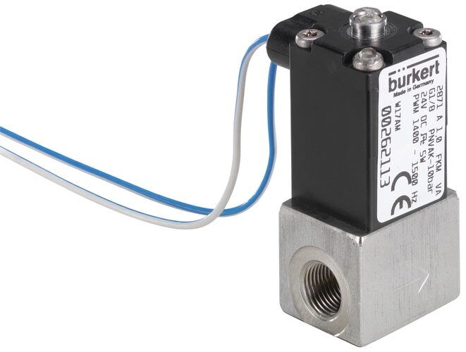 Solenoid Valve G1/8'' NC Stainless steel FKM -1-10bar/-15-145psi 24VDC 2871 260930