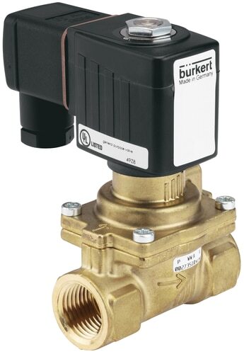 Solenoid Valve NPT 1/2'' NC Brass FKM 0.2-16bar/3-232psi 24VAC Anti-Waterhammer 6281 306585