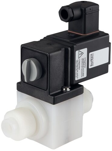 Solenoid Valve 24.5 mm Welded Sleeves NC PVDF FKM 0-0.5bar/7psi 24VAC/DC 131 383499
