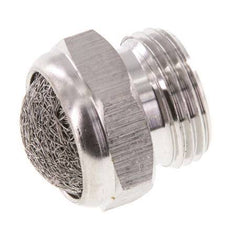 G3/8'' Stainless Steel Compact Pneumatic Muffler 1.4301 Wire Mesh