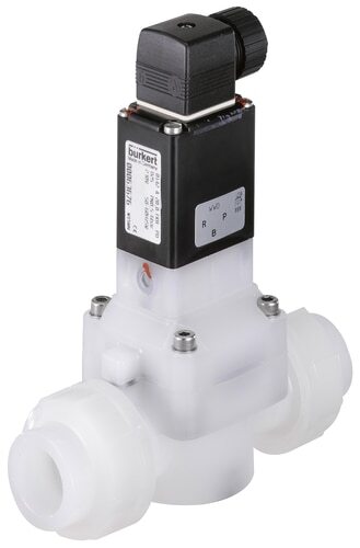 Solenoid Valve 31 mm Welded Sleeves NO PVDF FKM 0.5-6bar/7-87psi 120VAC 0142 345726