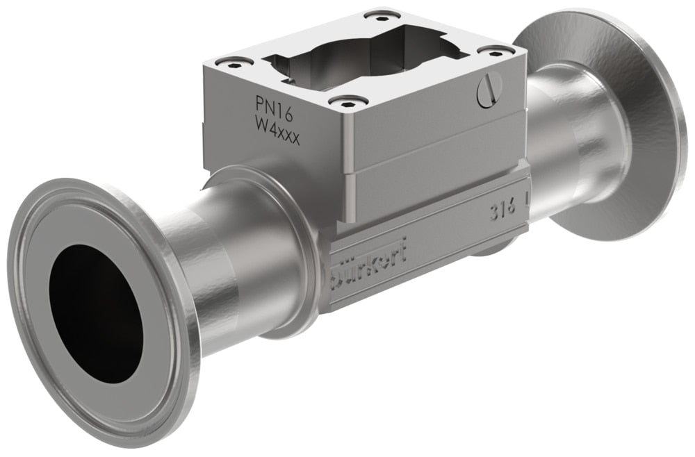 Sensor-Fitting mit Tri-Clamp für DN25 aus Edelstahl für Flügelrad-Sensor - Bürkert S030 - 551797