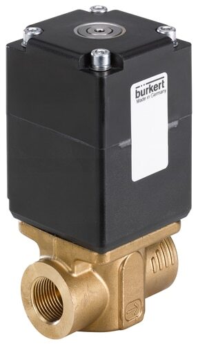 Magnetventil 45x45 mm SFB Flansch NC Messing FKM -1-20bar/-15-290psi 24VDC Sauerstoff fett-/ölfrei 2875 361292