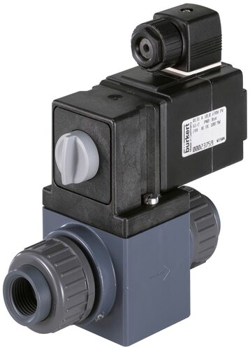 Magnetventil 3/2-Wege G1/2'' Umlenkung PVC EPDM 0-1bar/15psi 24VAC/DC Vakuum 0131 313870