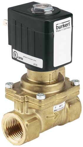 Magnetventil G1 1/4'' NC Messing NBR 0.2-16bar/3-232psi 24VDC Wasserschlagschutz 6281 384196
