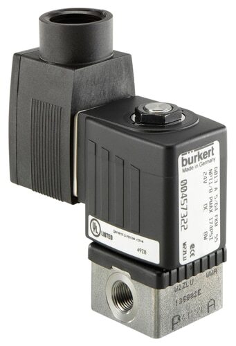 Magnetventil G1/4'' NC Edelstahl FKM 0-6bar/87psi 24VDC 6013 345613