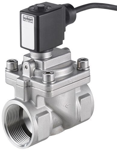 Solenoid Valve G1 1/2'' NC Stainless steel FKM 0.2-16bar/3-232psi 230VAC/DC Anti-Waterhammer ATEX 6281 349767