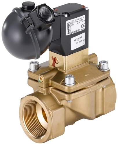 Solenoid Valve G1/2'' NC Brass FKM 0.2-10bar/3-145psi 24VAC/DC Anti-Waterhammer ATEX 5282 355080