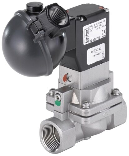 Solenoid Valve G1 1/2'' NC Stainless steel FKM 0.2-10bar/3-145psi 230VAC/DC Anti-Waterhammer ATEX 5282 355111