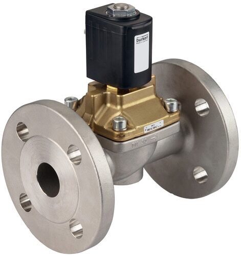 Solenoid Valve 25 mm Flange NC Stainless steel PTFE 0-10bar/145psi 24VAC 6407 369641