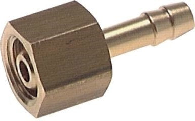 G 1/4'' x 9mm Nickel plated Brass Hose barb with Nut 16 Bar
