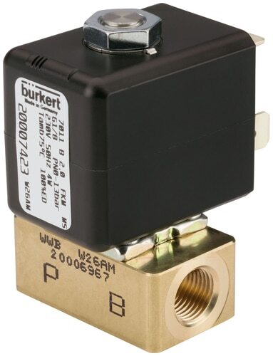 Solenoid Valve NC M5 Brass FKM 0-24bar/348psi 230VAC 7011 20074787