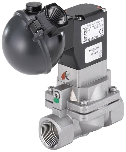 Solenoid Valve NPT 1/2'' NC Stainless steel EPDM 0.2-10bar/3-145psi 12VDC Anti-Waterhammer 5282 383805