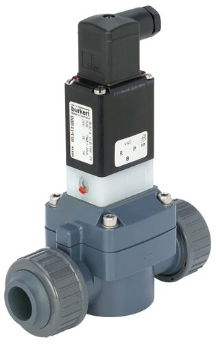 Solenoid Valve 32 mm Glued Sleeves NO PVC FKM 0.5-6bar/7-87psi 110VAC 0142 131485