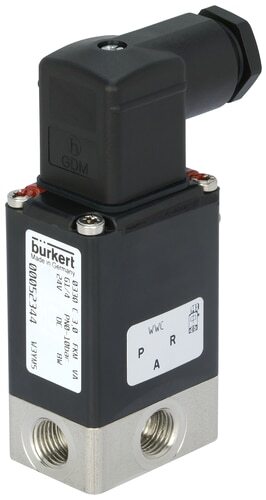 Solenoid Valve 3/2-Way G1/4'' Stainless steel FKM -1-3bar/-15-44psi 24VDC Latching Vacuum 0330 351762