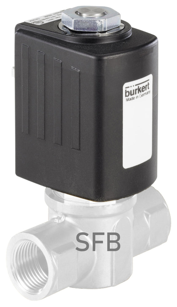 Magnetventil 40x40mm SFB Flansch NO Messing FKM 0-16bar/232psi 12VDC 6027 267390