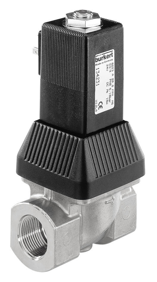 Solenoid Valve G1/2'' NC Stainless Steel FKM 0.5-10bar/7-145psi 24VDC Oxygen Fat/Oil Free 6223 314593