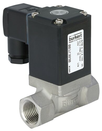 Solenoid Valve NPT 3/4'' NC Stainless steel FKM 0-16bar/232psi 24VAC/DC Vacuum Anti-Waterhammer Oxygen Fat/Oil Free 0290 235400