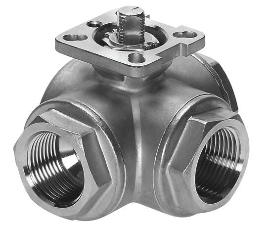 G3'' L-port 3-Way Stainless Steel Ball Valve ISO-Top 40bar - BL3SA