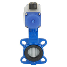 DN50 (2 inch) Wafer Pneumatic Butterfly Valve GG25-GGG40 polyamide-coated-EPDM Double Acting - BFLW