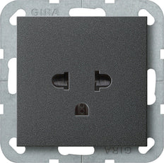 Gira System 55 Wall Socket Outlet (WCD Switchgear) - 284028