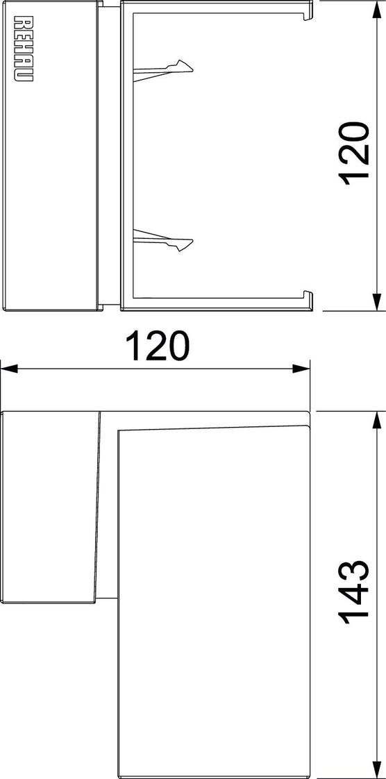 Rehau by OBO SIGNA Inner Corner Piece Wall channel - 6132750