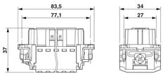 Phoenix Contact HC Contact Block For rectangular Connector - 1407731
