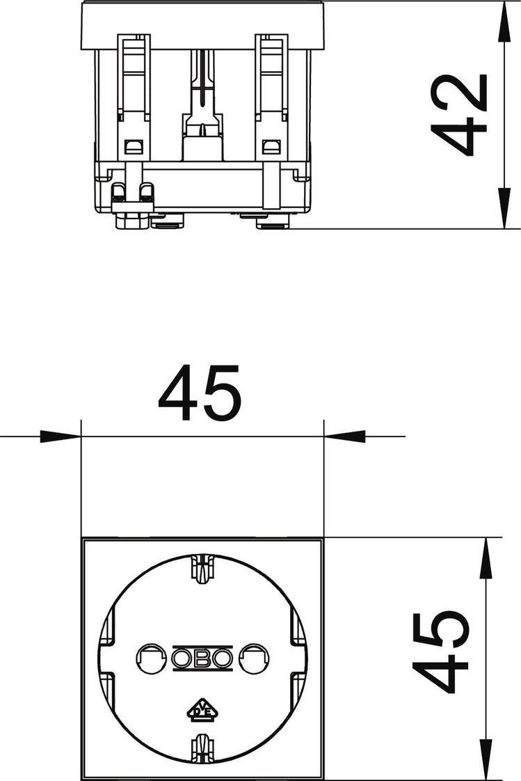 OBO Wall Outlet Box (WCD Switchgear) - 6120008