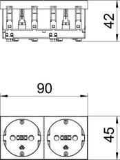 OBO Wall Outlet Box (WCD Switchgear) - 6120022