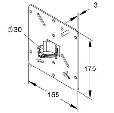 HKL Altube Mounting Plate Cable tube - 57116