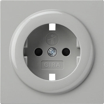 Gira S-Color Grey Cover for Wall Socket with Earth and Shutter - 092142