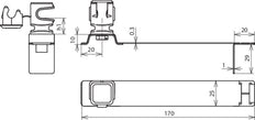 Dehn Roof Conductor Holder Flexisnap Stainless Steel Grey - 204937 [2 pieces]