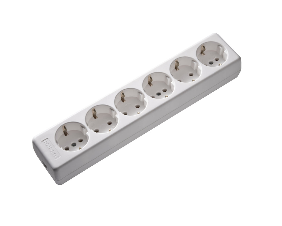 Martin Kaiser 6-Way 90 degrees Table Socket Without Cord Arctic White - 1060/kws [15 Pieces]