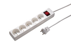 Martin Kaiser 5-Way Unearthed Socket With Switch And 1.5M Cable - 1051ZL/15/kws [10 Pieces]