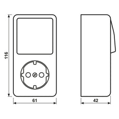 Jung AP600 Combined Switch Socket Outlet White - 676A