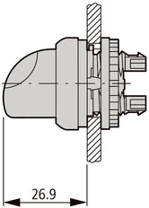 RMQ Titan 3 Position Illuminated Selector Switch Red - 216835