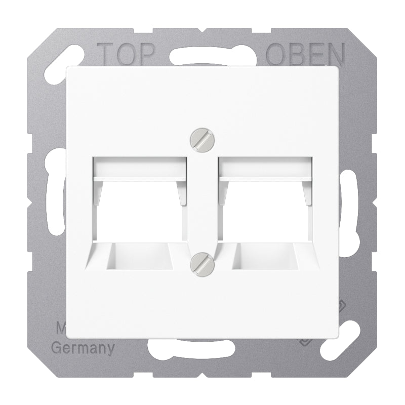 Jung AS500 Dual RJ45 Cover Plate Alpine White - A569-2NITTWW