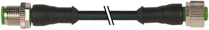 M12 Double-Ended Sensor Cable 5m PUR Black - 7000-40041-6350500